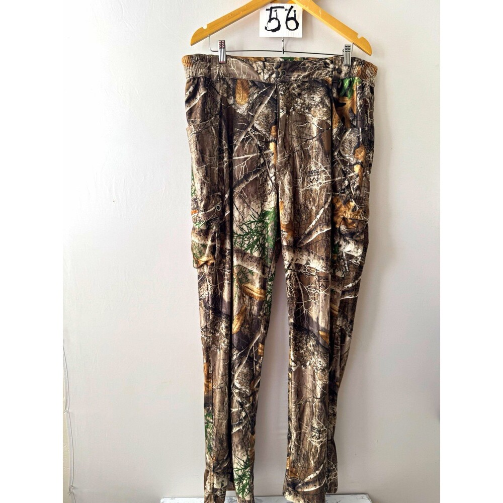 Rustic Ridge Men's 2XL Regular Camo Pants Scent Control Polyester Brown Green